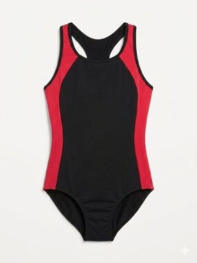 Balera Black & Neon Pink Racerback Leotard Adult Small Gymnastics Dancewear